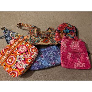 Vera Bradley Lot – 6 Quilted Bags & Purses – Floral Prints